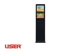 Floor standing magazine holder digital signage