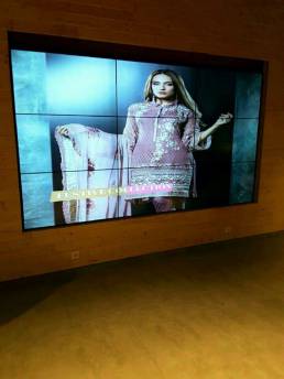 3×3 47’’ LCD video wall in clothes store, Pakistan