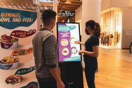 43-inch vertical LCD advertising machine in shopping mall, Italy
