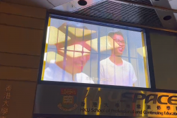 LED Transparent display P2.84-5.6 23 at university, Hong Kong