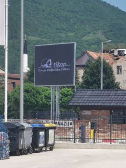 Outdoor P8 LED screen in hospital, Czech Republic