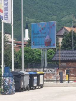 Outdoor P8 LED screen in hospital, Czech Republic