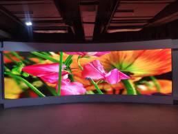 P1.876 indoor curved led screen in showroom, Japan